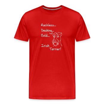 Bold Irish Terrier - Men's Premium Organic T-Shirt - red - Front - Damien (186cm)