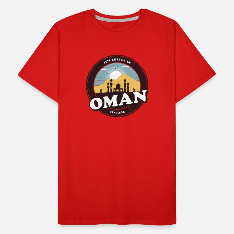 Oman Vintage Mosque Design Men's Premium Organic T-Shirt
