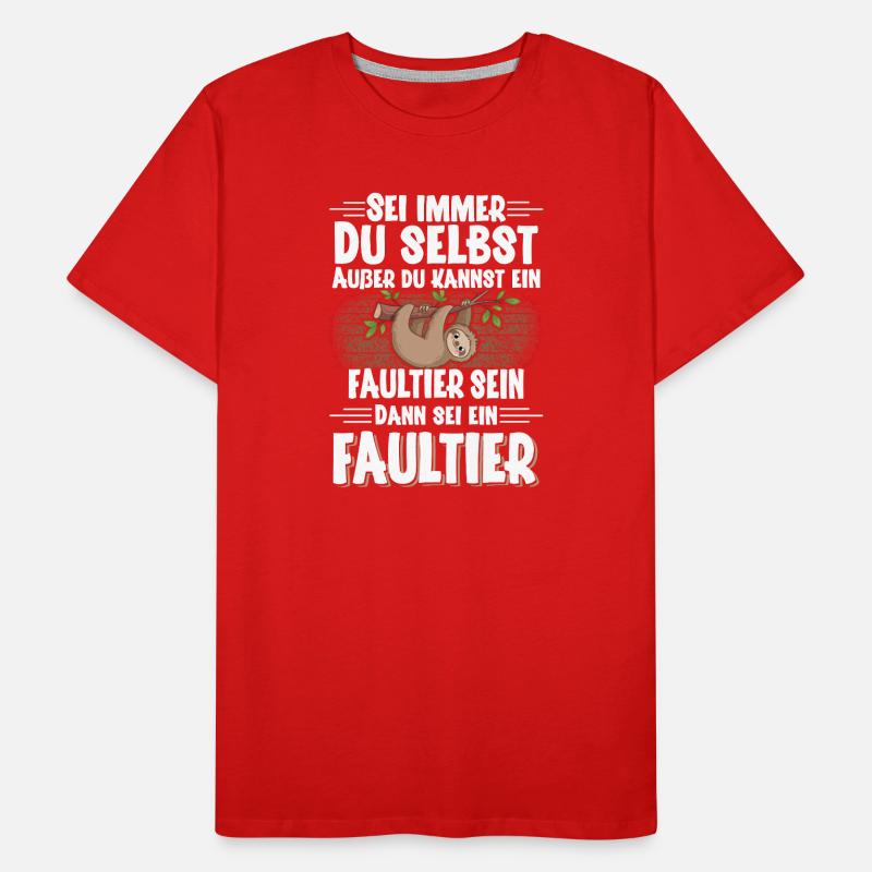 Faultier Männer Premium Bio T-Shirt