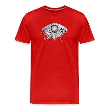 Japonais Florilège Japonais Bonsai - T-shirt bio Premium Homme - rouge - Devant - Damien (186cm)