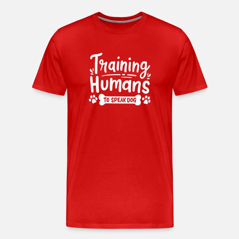 Hundetraining Hundetrainer - Männer Premium Bio T-Shirt - Rot