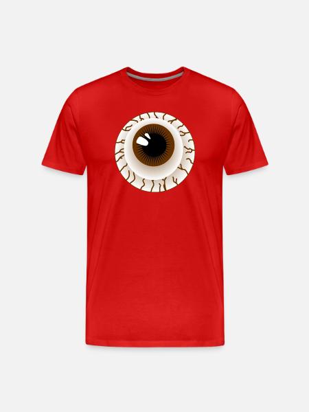 Brown eyeball - Men's Premium Organic T-Shirt - red