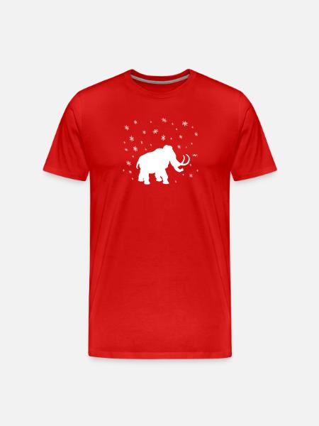 Mammoth In The Snow - Men's Premium Organic T-Shirt - red