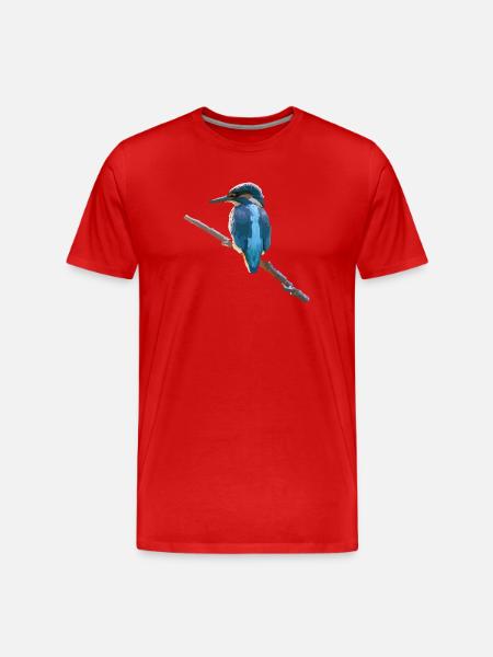 Eisvogel - Männer Premium Bio T-Shirt - Rot