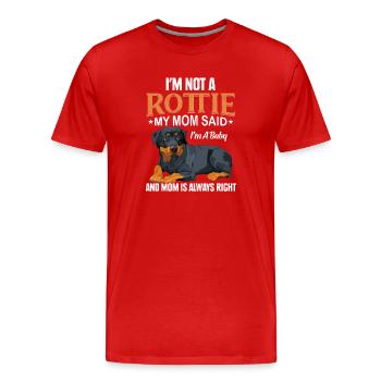 M. Rottweiler - T-shirt bio Premium Homme - rouge - Devant - Damien (186cm)