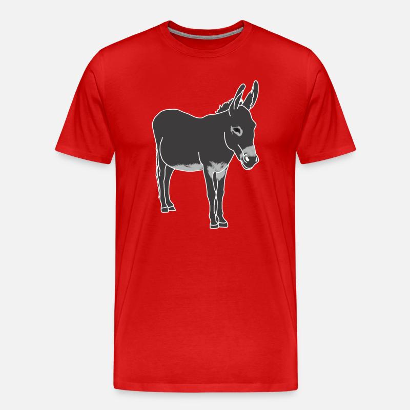 Esel - Männer Premium Bio T-Shirt - Rot