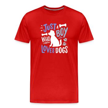 Hund Hundeliebhaber - Männer Premium Bio T-Shirt - Rot - Vorne - Damien (186cm)