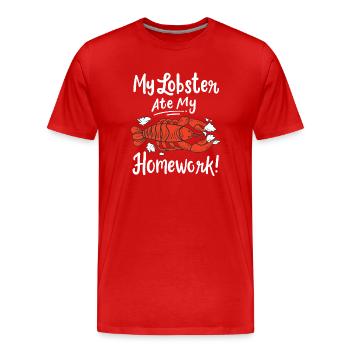 Homard - T-shirt bio Premium Homme - rouge - Devant - Damien (186cm)