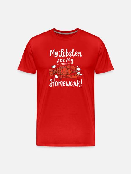 Lobster - Men's Premium Organic T-Shirt - red