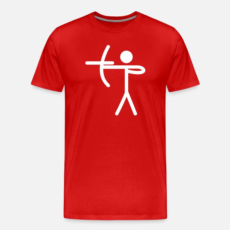 Bogenschießen - Männer Premium Bio T-Shirt - Rot