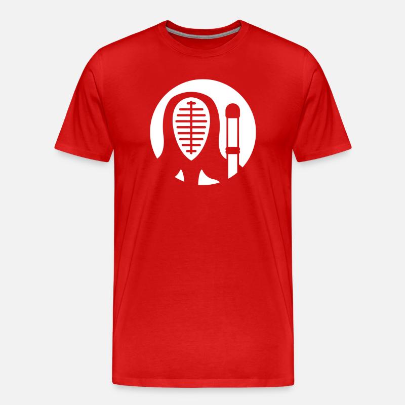 Kendo Kenjutsu Combat à l’épée - T-shirt bio Premium Homme - rouge