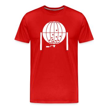 bingo - Men's Premium Organic T-Shirt - red - Front - Damien (186cm)