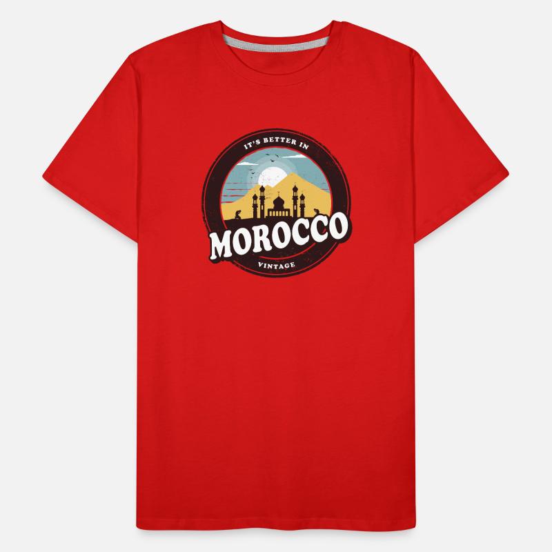 Marokko Vintage Moschee Design Männer Premium Bio T-Shirt