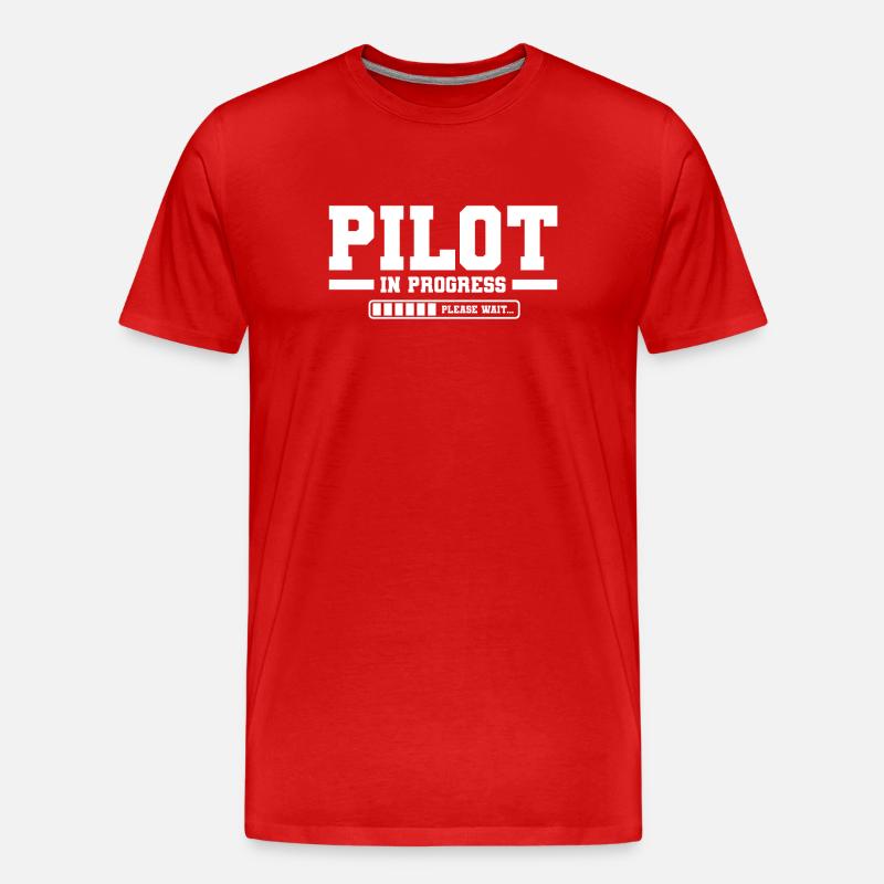 Flugschüler Flugschule - Männer Premium Bio T-Shirt - Rot
