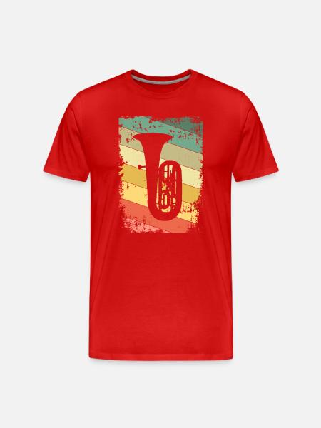 Tuba Tubaspieler - Männer Premium Bio T-Shirt - Rot