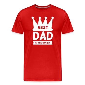 Best Dad Dad - Men's Premium Organic T-Shirt - red - Front - Damien (186cm)
