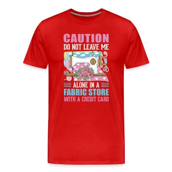 Couture - T-shirt bio Premium Homme - rouge - Devant - Damien (186cm)