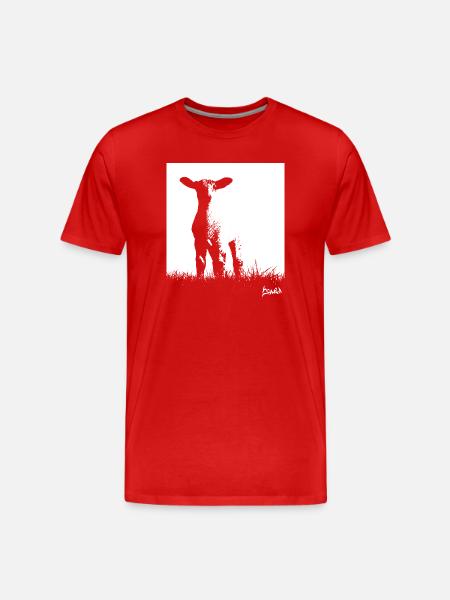 Ostfriesland-Kollektion: Deich-Lämmchen - Männer Premium Bio T-Shirt - Rot