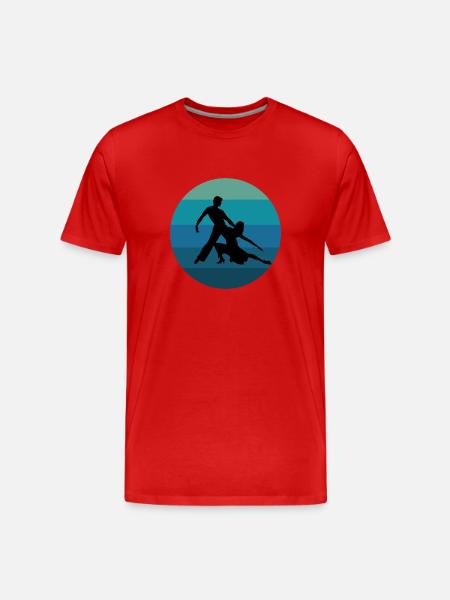 Latin Dancing Dance Couple Salsa - Men's Premium Organic T-Shirt - red