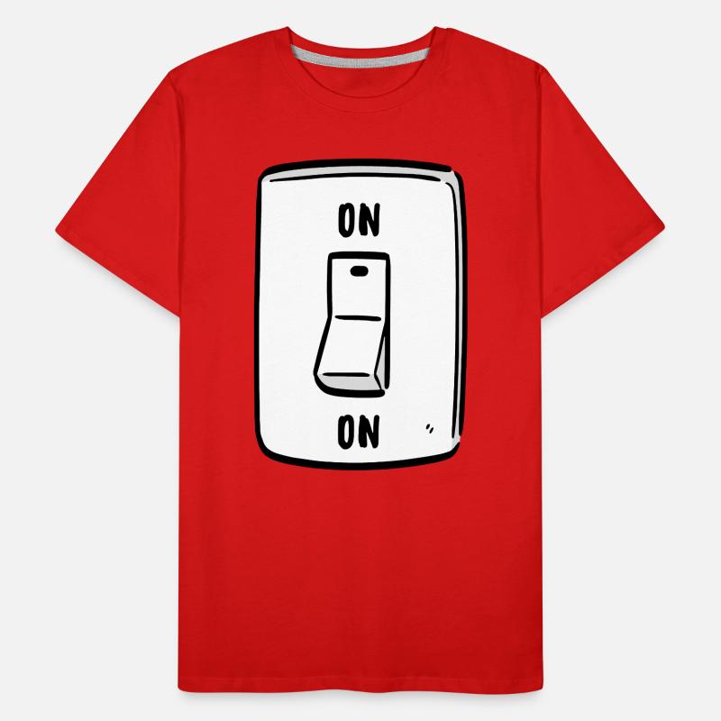 Switch ON Cool Humor Funny Motivation Men's Premium Organic T-Shirt
