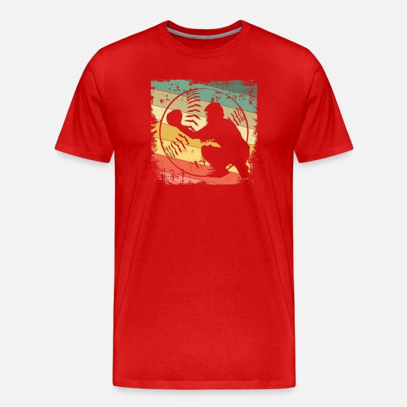 baseball - Men's Premium Organic T-Shirt - red