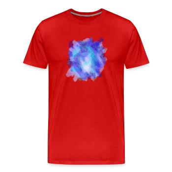 Aquarell malerei Meeresblau - Männer Premium Bio T-Shirt - Rot - Vorne - Damien (186cm)
