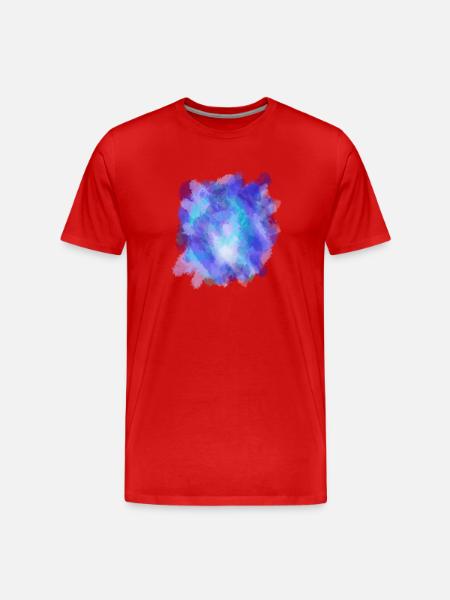 Aquarell malerei Meeresblau - Männer Premium Bio T-Shirt - Rot