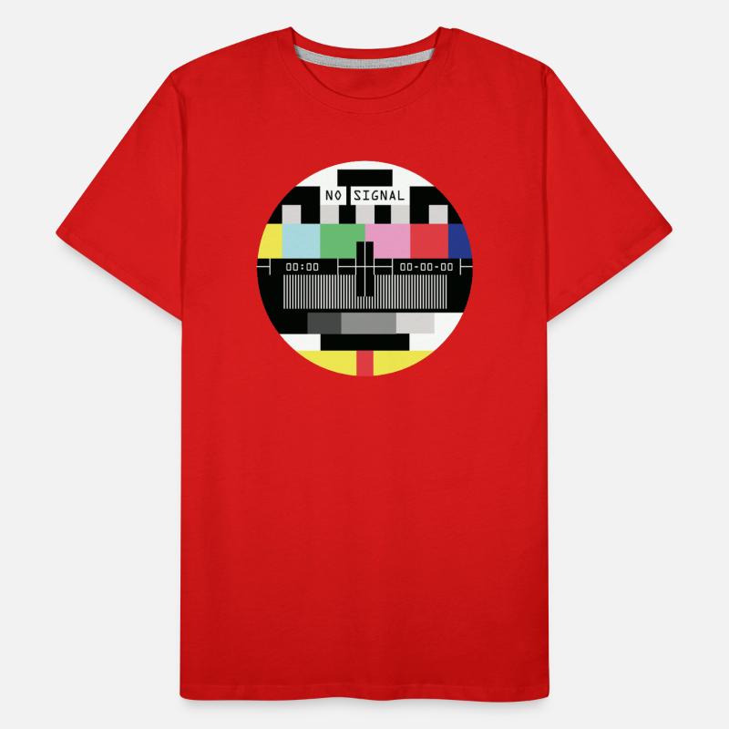 Test Pattern Pixel Art T-Shirt TV Men's Premium Organic T-Shirt