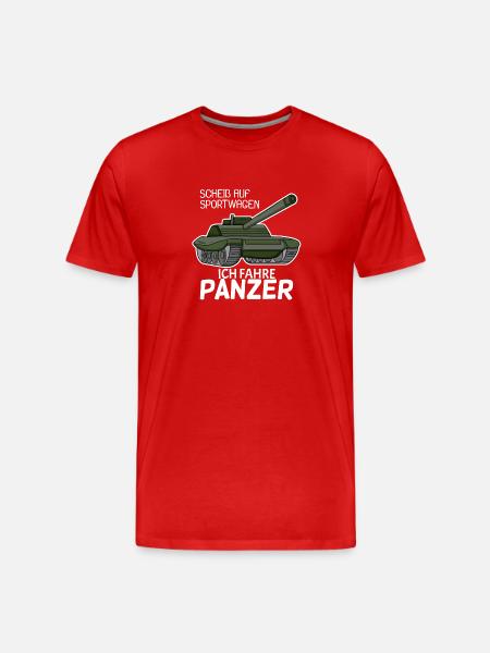Panzer Militär Geschenk - Männer Premium Bio T-Shirt - Rot
