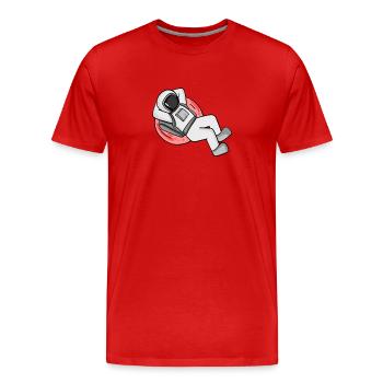 Astronaut - T-shirt bio Premium Homme - rouge - Devant - Damien (186cm)