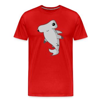 Hammerhai Hai - T-shirt bio Premium Homme - rouge - Devant - Damien (186cm)
