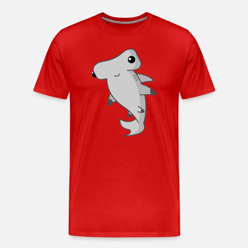 Hammerhai Hai - Männer Premium Bio T-Shirt - Rot
