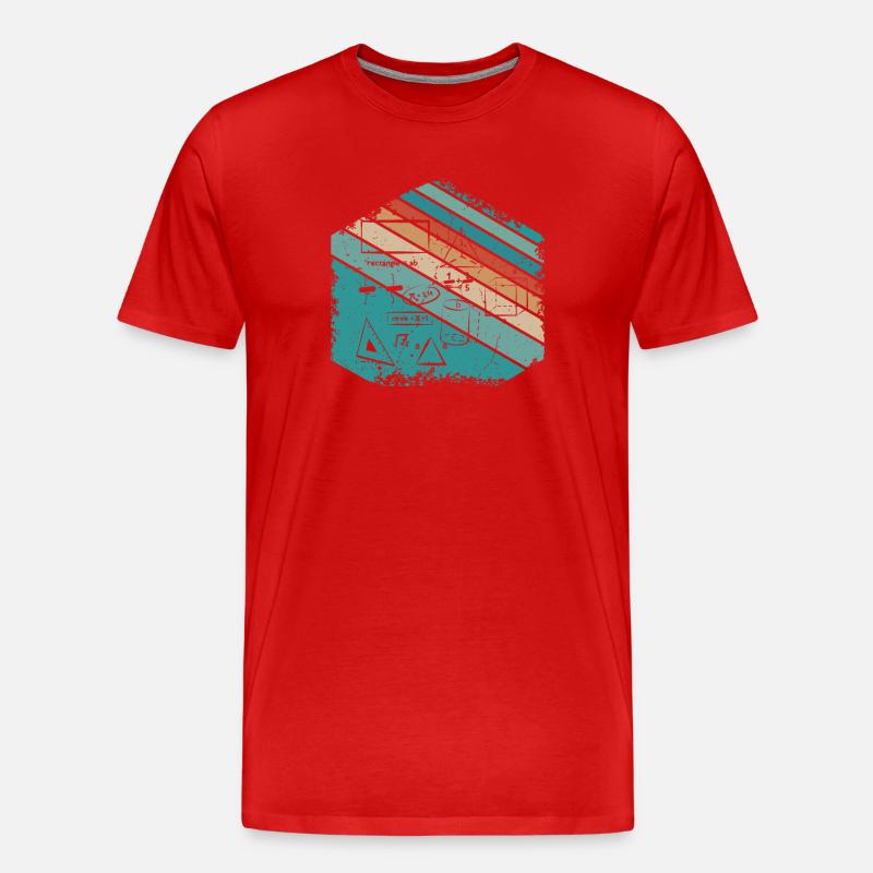 Math Teacher Lehrer Mathematik Design - Männer Premium Bio T-Shirt - Rot