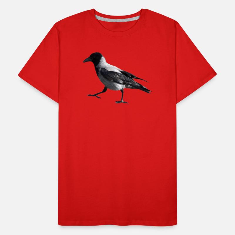 Ein kleiner Schritt durch eine Krähe Männer Premium Bio T-Shirt