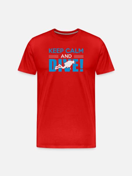 Diver Diving - Men's Premium Organic T-Shirt - red