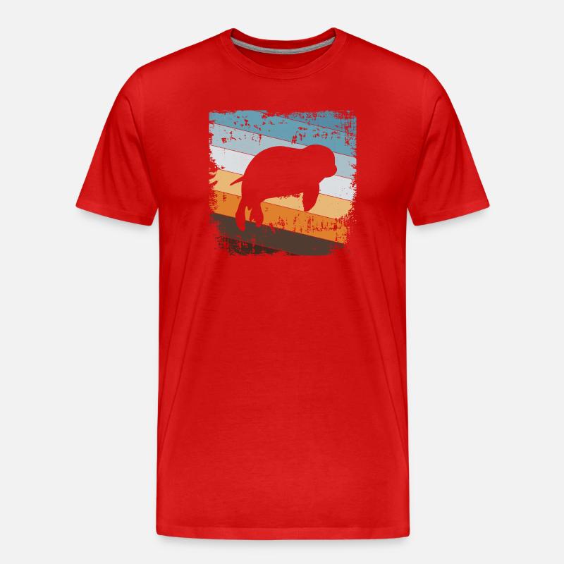Seehund Robbe - Männer Premium Bio T-Shirt - Rot