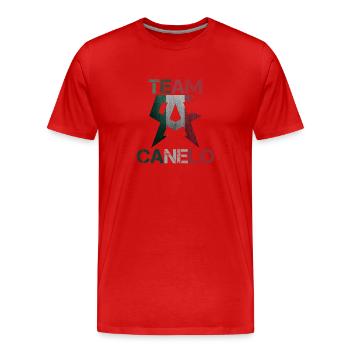 Tricolor Fan Star Team - Men's Premium Organic T-Shirt - red - Front - Damien (186cm)