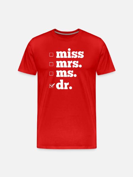 Ph.D. Doctorate - Men's Premium Organic T-Shirt - red