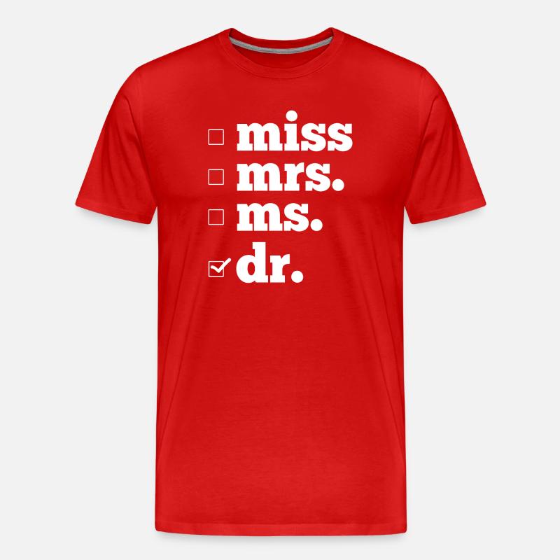 Doktor Doktortitel Promotion - Männer Premium Bio T-Shirt - Rot