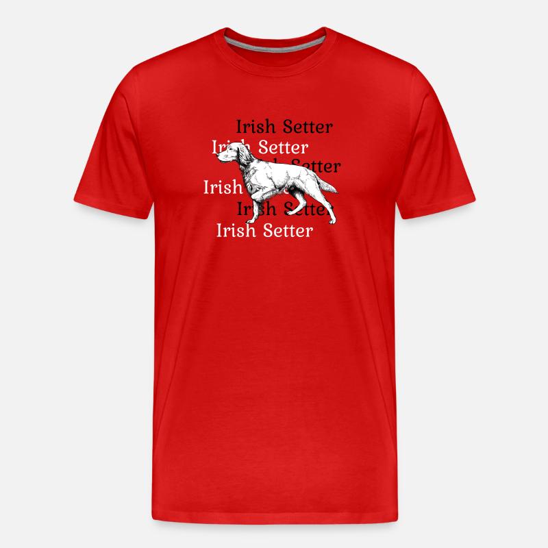 Irish Setter vorstehend - Männer Premium Bio T-Shirt - Rot