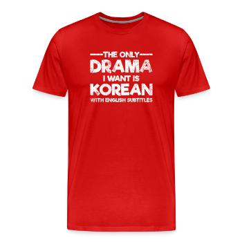 Koreanisches Drama K-Drama - Männer Premium Bio T-Shirt - Rot - Vorne - Damien (186cm)