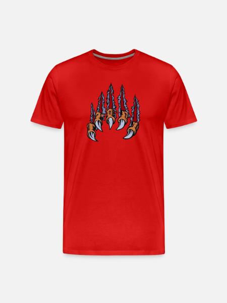 Animal claws - Men's Premium Organic T-Shirt - red