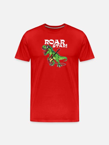Funny Animal Cool Dinosaur Saying - Men's Premium Organic T-Shirt - red