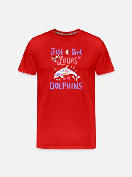 Dolphin Dolphin Lovers - Men's Premium Organic T-Shirt - red