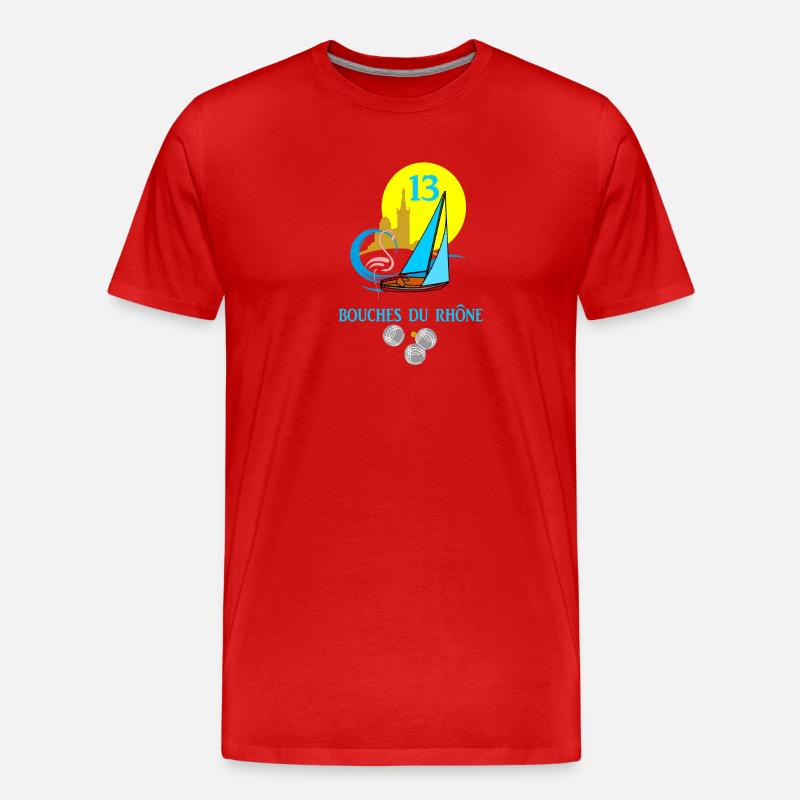 Bouches du rhône - Männer Premium Bio T-Shirt - Rot
