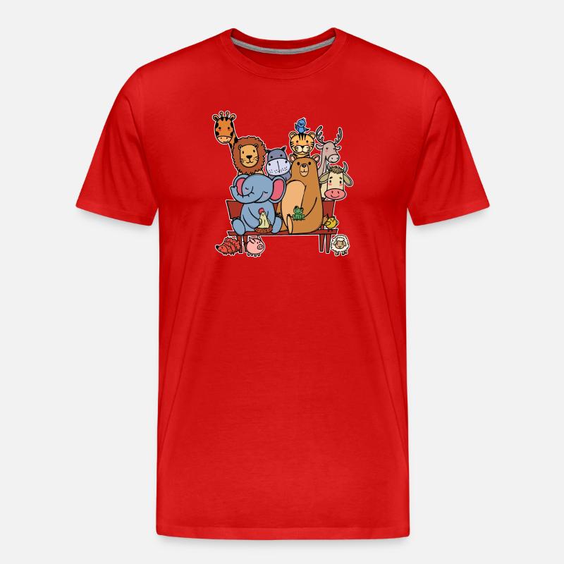 Lebewesen Tier Tierwelt - Männer Premium Bio T-Shirt - Rot