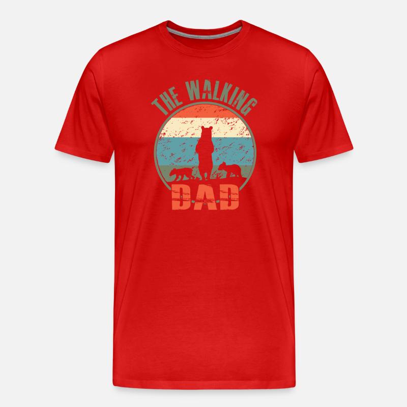 THE WALKING DAD - Männer Premium Bio T-Shirt - Rot