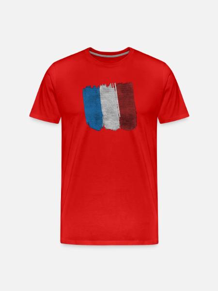 Drapeau Français - T-shirt bio Premium Homme - rouge