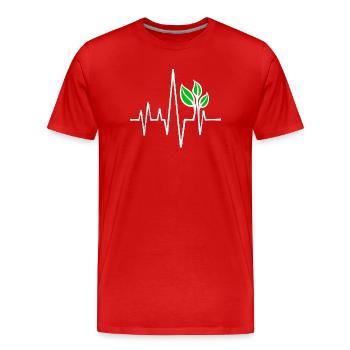 Environmental Protection Vegan - Men's Premium Organic T-Shirt - red - Front - Damien (186cm)