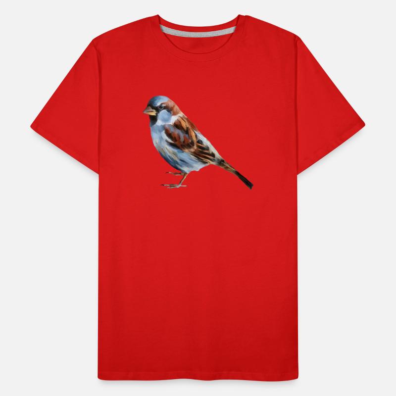Vogel Spatz  Männer Premium Bio T-Shirt